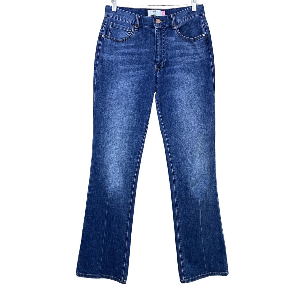 CAbi 6069 5th Avenue Jeans Ultra High Rise Slim Fit Bootcut Flare Blue Size 6